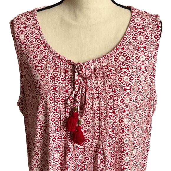 Christopher & Banks Red Tank Top Size XL - Picture 2 of 6
